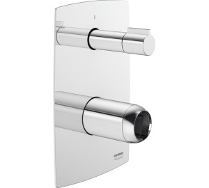 Kit Placa empotrada 2 vías Cromado GE-Box